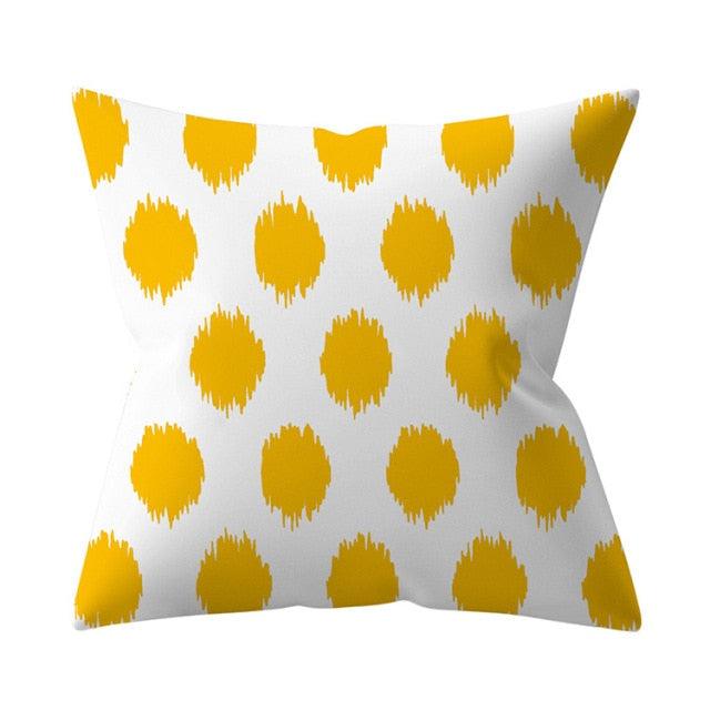 New Yellow Cushion Cases Modern Fashion Abstract Art Decorative Modern Pillow Covers Beautiful Pattern Square Pillow Case Sofa Car Couch Decorative Cover For Pillows 45x45CM Stevvex