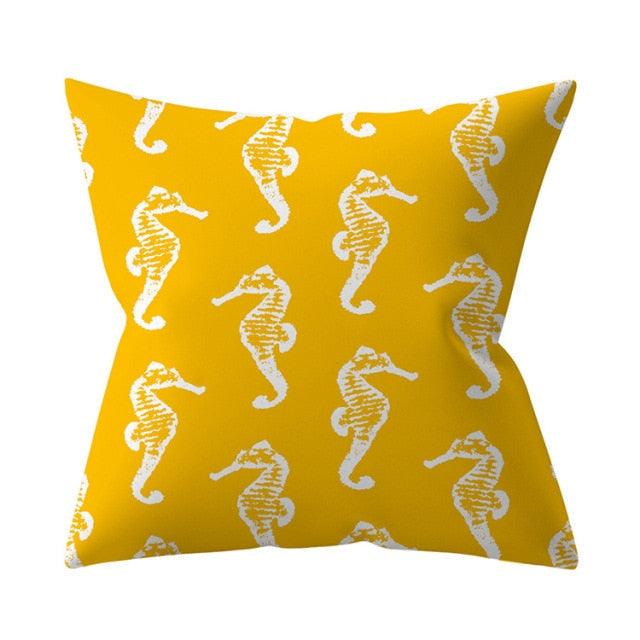 New Yellow Cushion Cases Modern Fashion Abstract Art Decorative Modern Pillow Covers Beautiful Pattern Square Pillow Case Sofa Car Couch Decorative Cover For Pillows 45x45CM Stevvex