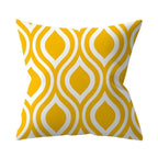 New Yellow Cushion Cases Modern Fashion Abstract Art Decorative Modern Pillow Covers Beautiful Pattern Square Pillow Case Sofa Car Couch Decorative Cover For Pillows 45x45CM Stevvex