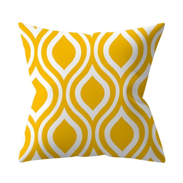 New Yellow Cushion Cases Modern Fashion Abstract Art Decorative Modern Pillow Covers Beautiful Pattern Square Pillow Case Sofa Car Couch Decorative Cover For Pillows 45x45CM Stevvex
