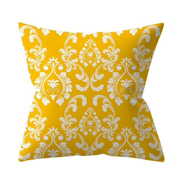 New Yellow Cushion Cases Modern Fashion Abstract Art Decorative Modern Pillow Covers Beautiful Pattern Square Pillow Case Sofa Car Couch Decorative Cover For Pillows 45x45CM Stevvex