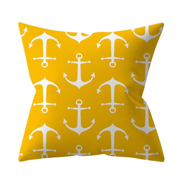 New Yellow Cushion Cases Modern Fashion Abstract Art Decorative Modern Pillow Covers Beautiful Pattern Square Pillow Case Sofa Car Couch Decorative Cover For Pillows 45x45CM Stevvex