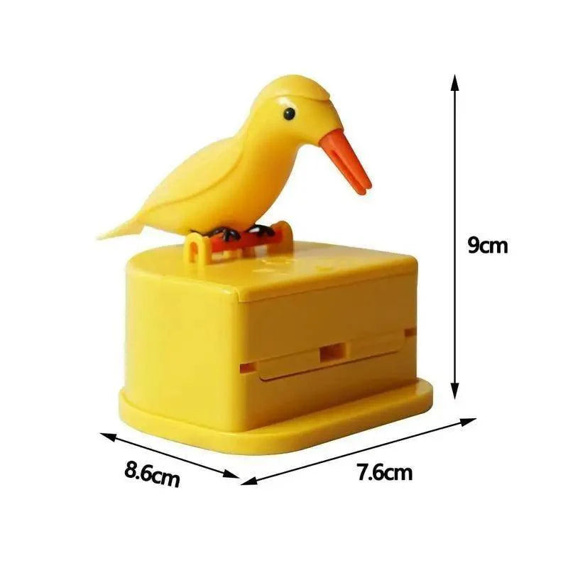 New Yellow Small Bird Toothpick Container Automatic Toothpick Dispenser Toothpick Holder Home Decoration Kitchen Accessories Stevvex