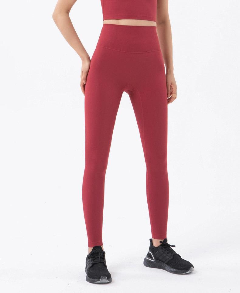 New Yoga Pants Women Leggings Fitness Girl Soft Pants Tight High Waist Women's Sports Pants Yoga Pants Leggings Workout Pants With Pocket Stretchable Sports Fitness Running Pants For Women & Girls Stevvex