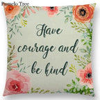 Newest Floral Quotes Decorative Pillow Covers Fresh Flowers Garland Inspirational Words Decorative Cotton Linen Throw Pillow Cushion Covers And Gifts For Women Daughter Mum Best Friend Birthday Home Decorations Stevvex