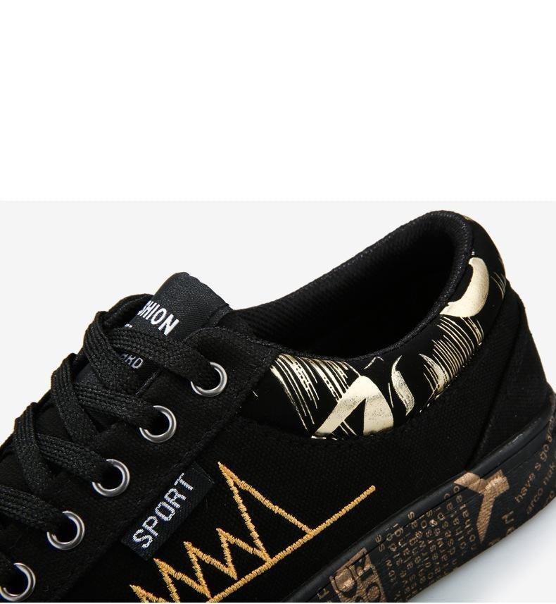 Newest Spring Autumn Men's Flat Shoes Fashion Comfortable Breathable Canvas Sneakers Men's Lace Casual Slip On Sneakers Classic Low Top Canvas Causal Comfortable Walking Flats Sneakers Stevvex