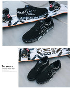 Newest Spring Autumn Men's Flat Shoes Fashion Comfortable Breathable Canvas Sneakers Men's Lace Casual Slip On Sneakers Classic Low Top Canvas Causal Comfortable Walking Flats Sneakers Stevvex