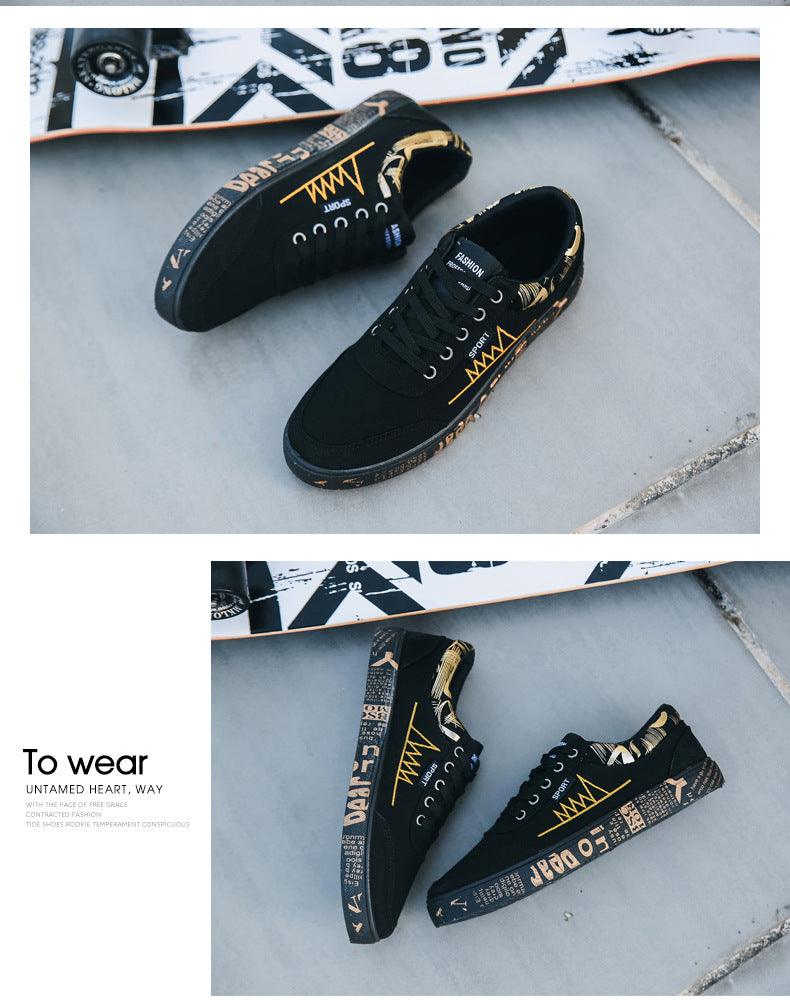 Newest Spring Autumn Men's Flat Shoes Fashion Comfortable Breathable Canvas Sneakers Men's Lace Casual Slip On Sneakers Classic Low Top Canvas Causal Comfortable Walking Flats Sneakers Stevvex