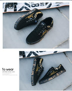 Newest Spring Autumn Men's Flat Shoes Fashion Comfortable Breathable Canvas Sneakers Men's Lace Casual Slip On Sneakers Classic Low Top Canvas Causal Comfortable Walking Flats Sneakers Stevvex