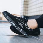 Newest Spring Autumn Men's Flat Shoes Fashion Comfortable Breathable Canvas Sneakers Men's Lace Casual Slip On Sneakers Classic Low Top Canvas Causal Comfortable Walking Flats Sneakers Stevvex