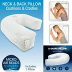 Newest U-Shaped Pillow Plus Side Sleeper Pillow U-Shaped Pillow Waist Support Pillows Hold Neck Spine Protection Sleep Buddy Pillow for Sleeping Full Body Pillow Sleeper Pillow and Body Pillow Pregnancy Pillow with Contoured Support for Neck Back Hip Stevvex