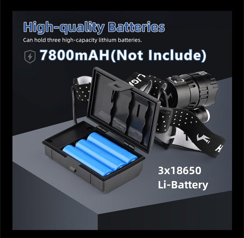 Newest  Waterproof XHP199 16-Core Super Bright Powerful Lantern Headlamp XHP110 LED USB  Flashlight XHP50 Headlight Rechargeable 18650 Zoom Torch Light Stevvex