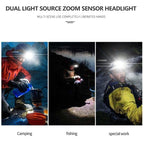 Newest  Waterproof XHP199 16-Core Super Bright Powerful Lantern Headlamp XHP110 LED USB  Flashlight XHP50 Headlight Rechargeable 18650 Zoom Torch Light Stevvex