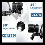 Newest  Waterproof XHP199 16-Core Super Bright Powerful Lantern Headlamp XHP110 LED USB  Flashlight XHP50 Headlight Rechargeable 18650 Zoom Torch Light Stevvex