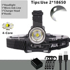 Newest  Waterproof XHP199 16-Core Super Bright Powerful Lantern Headlamp XHP110 LED USB  Flashlight XHP50 Headlight Rechargeable 18650 Zoom Torch Light Stevvex