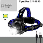 Newest  Waterproof XHP199 16-Core Super Bright Powerful Lantern Headlamp XHP110 LED USB  Flashlight XHP50 Headlight Rechargeable 18650 Zoom Torch Light Stevvex