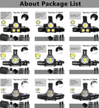 Newest  Waterproof XHP199 16-Core Super Bright Powerful Lantern Headlamp XHP110 LED USB  Flashlight XHP50 Headlight Rechargeable 18650 Zoom Torch Light Stevvex