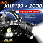 Newest  Waterproof XHP199 16-Core Super Bright Powerful Lantern Headlamp XHP110 LED USB  Flashlight XHP50 Headlight Rechargeable 18650 Zoom Torch Light Stevvex