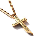 Gold Angle Cross Necklace KingdomWear