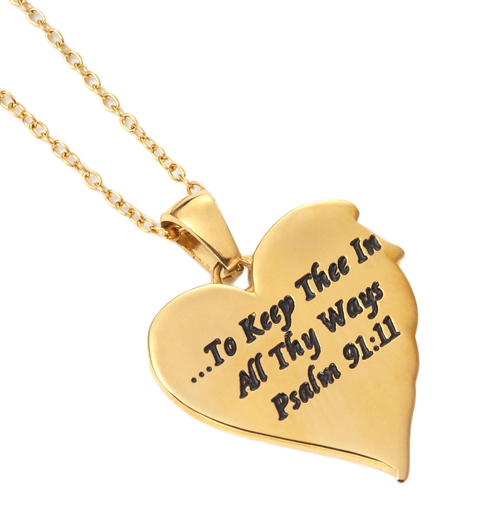 Gold Heart Marquisette Heart Necklace KingdomWear