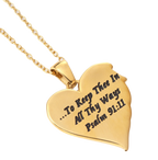 Gold Heart Marquisette Heart Necklace KingdomWear