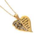 Gold Heart Marquisette Heart Necklace KingdomWear
