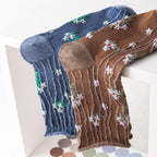 News Fashion Floral Print Women's Socks Harajuku Vintage Streetwear Crew Socks Kawaii Cute Cotton Long Sock Winter Warm Socks For Men And Women