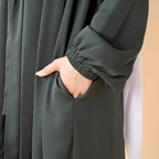 Premium Nida Zoom Open Abaya 3-Piece Set (MOA239) Mariam's Collection