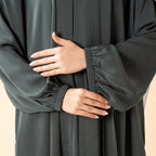 Premium Nida Zoom Open Abaya 3-Piece Set (MOA239) Mariam's Collection