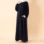 Premium Nida Zoom Open Abaya 3-Piece Set (MOA239) Mariam's Collection