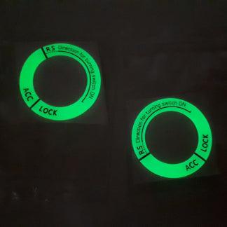 Night Luminous Car Ignition Start Stop Button Fluorescent Circle Luminous Ring Cover Start Stop Button Luminous  Start Stop Button Ring Cover Trim Universal Ignition Key Ring Stickers Auto Motorcycle 3D Decals Decoration Fluorescent Circle  Auto Interior Stevvex
