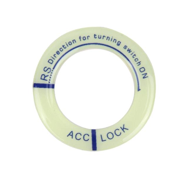 Night Luminous Car Ignition Start Stop Button Fluorescent Circle Luminous Ring Cover Start Stop Button Luminous  Start Stop Button Ring Cover Trim Universal Ignition Key Ring Stickers Auto Motorcycle 3D Decals Decoration Fluorescent Circle  Auto Interior Stevvex