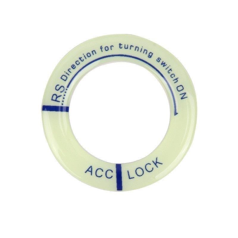 Night Luminous Car Ignition Start Stop Button Fluorescent Circle Luminous Ring Cover Start Stop Button Luminous  Start Stop Button Ring Cover Trim Universal Ignition Key Ring Stickers Auto Motorcycle 3D Decals Decoration Fluorescent Circle  Auto Interior Stevvex