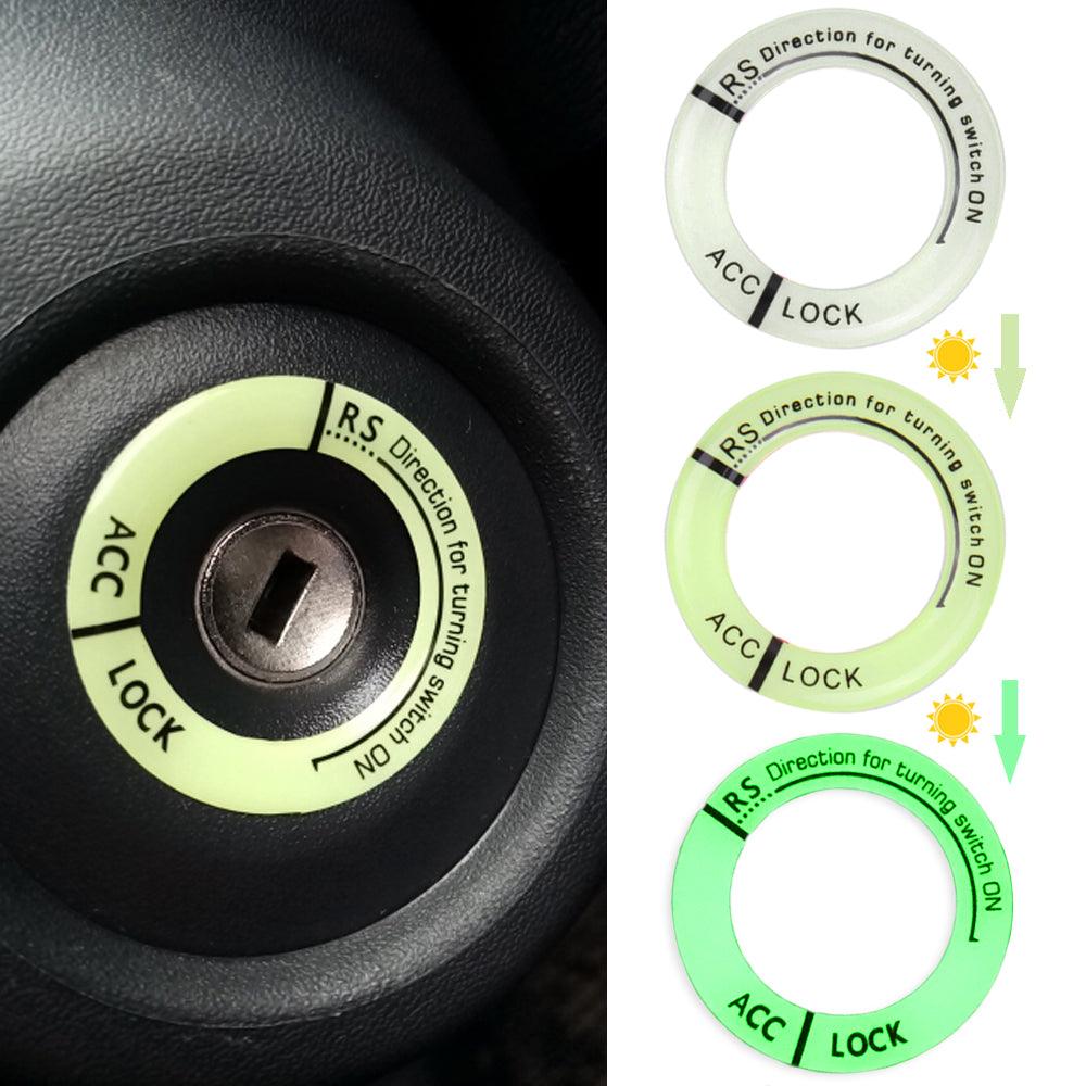 Night Luminous Car Ignition Start Stop Button Fluorescent Circle Luminous Ring Cover Start Stop Button Luminous  Start Stop Button Ring Cover Trim Universal Ignition Key Ring Stickers Auto Motorcycle 3D Decals Decoration Fluorescent Circle  Auto Interior Stevvex