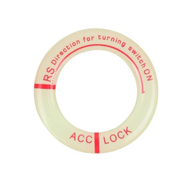 Night Luminous Car Ignition Start Stop Button Fluorescent Circle Luminous Ring Cover Start Stop Button Luminous  Start Stop Button Ring Cover Trim Universal Ignition Key Ring Stickers Auto Motorcycle 3D Decals Decoration Fluorescent Circle  Auto Interior Stevvex