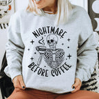 Nightmare Before Coffee Skeleton Sweatshirt
