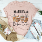 Nightmare Before Coffee Tee Peachy Sunday