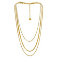 Léwind Gold/Silver Layered Necklaces for Women Dainty 18K Gold Plated Choker Necklaces for Women Trendy Layering Herringbone Box Snake Paperclip Chain Fashion Jewelry Set