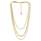 Léwind Gold/Silver Layered Necklaces for Women Dainty 18K Gold Plated Choker Necklaces for Women Trendy Layering Herringbone Box Snake Paperclip Chain Fashion Jewelry Set