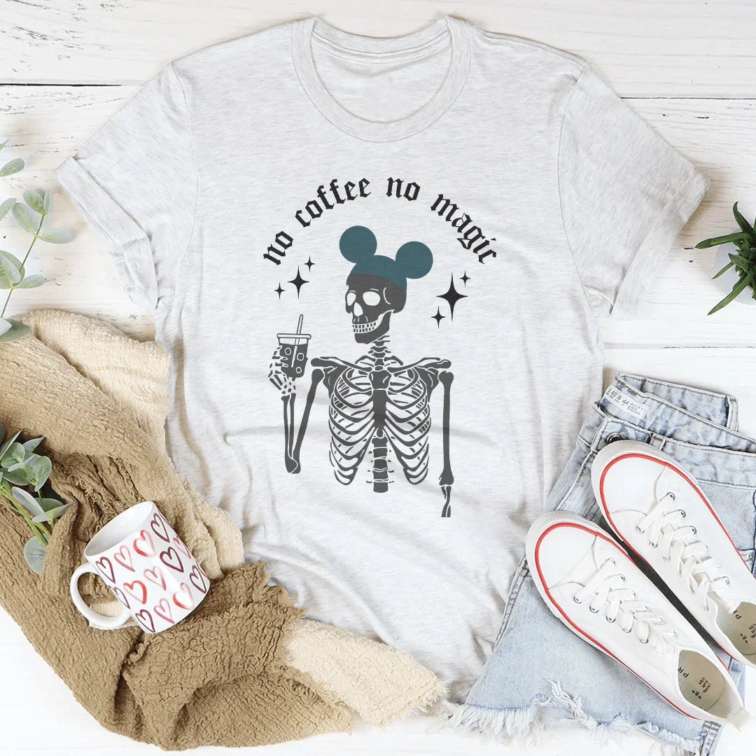 No Coffee No Magic Tee Peachy Sunday