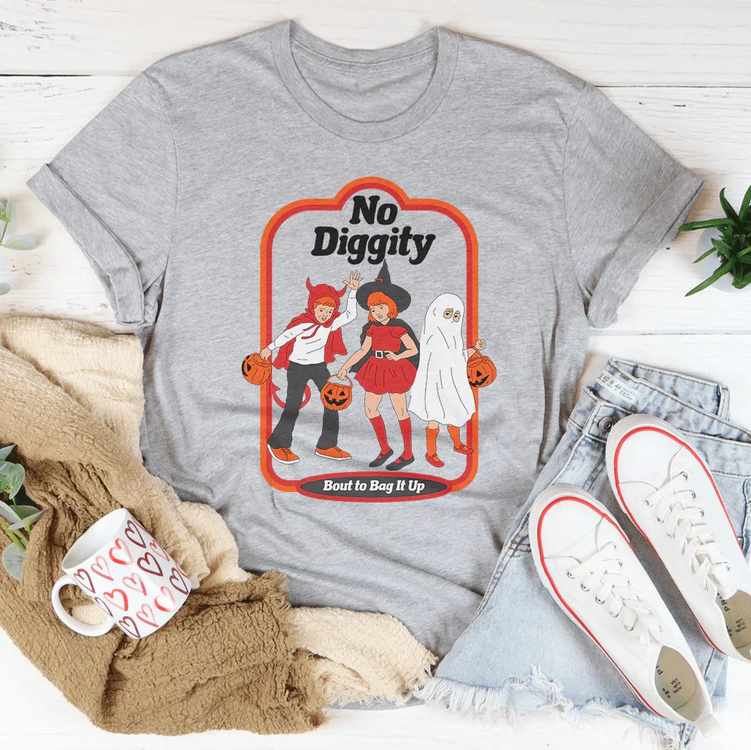 No Diggity Bout To Bag It Up Tee Peachy Sunday