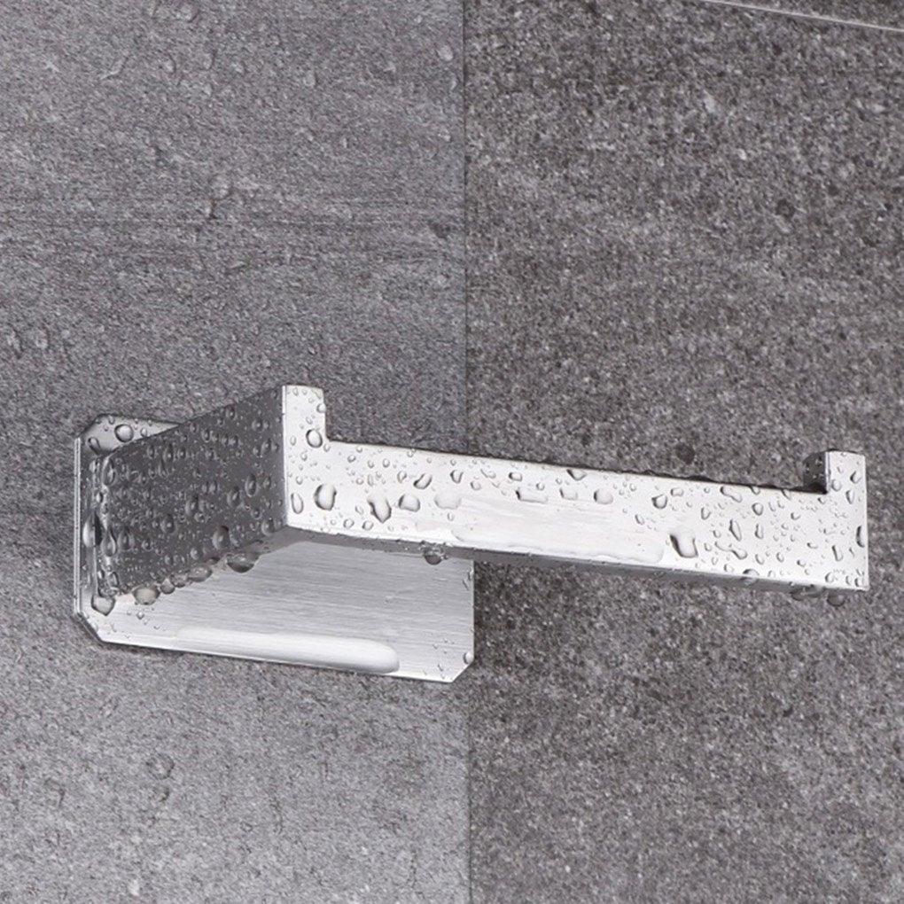 No-Drill Self Adhesive Toilet Paper Holder Stainless Steel Bathroom Kitchen Roll Paper Accessory Tissue Towel Rack Metal Holders Toilet Tissue Roll Holders Dispenser And Hangers Wall Mounted For Bathroom  Kitchen Stainless Steel Modern Square Style Stevvex