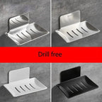 No Drilling Soap Dish Holder Wall Mounted  Soap Sponge Holder For Kitchen Soap Holder Bathroom Soap Holder Soap Dish Bath Soap Dish for Shower Stainless Steel Wall Mounted Bar Soap Holder For Bathroom Kitchen Stevvex