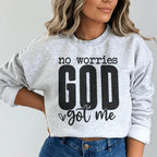 No Worries God Got Me Sweatshirt Peachy Sunday