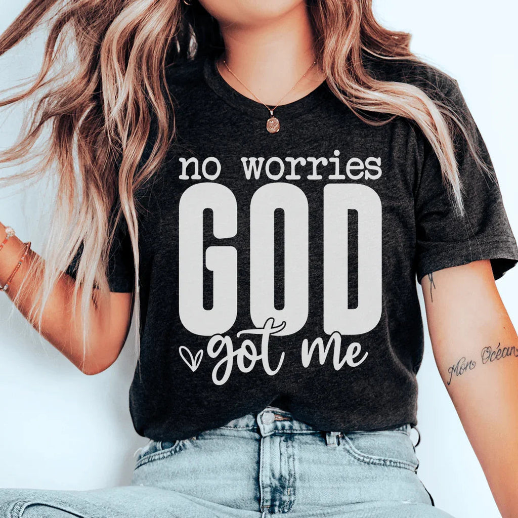 No Worries God Got Me Tee Peachy Sunday