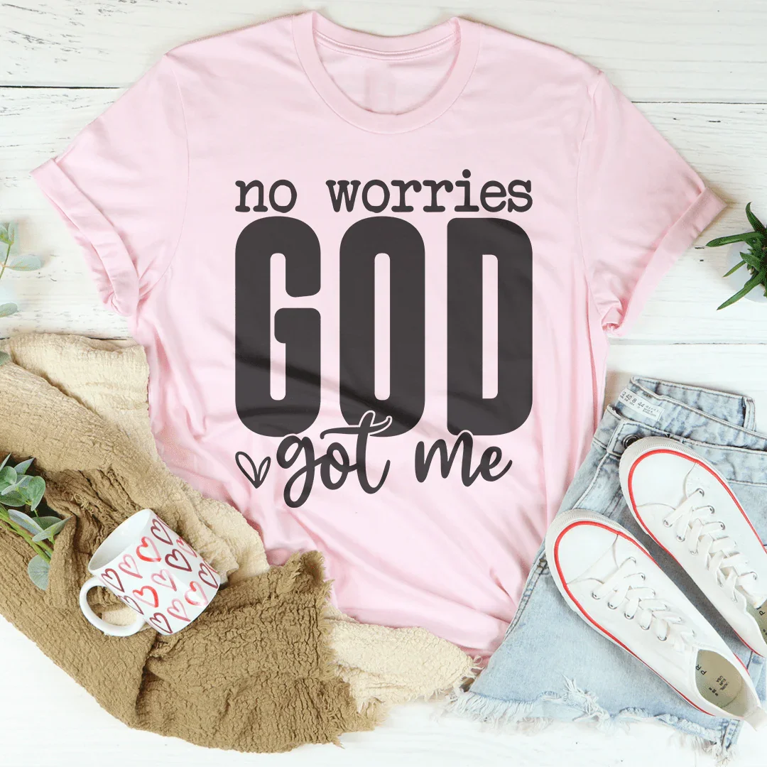 No Worries God Got Me Tee Peachy Sunday