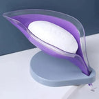Non-slip leaf Shape Soap Box Bathroom Soap Holder Dish Storage Plate Tray Soap Holder Case Kitchen Supplies Bathroom Accessories Soap Dishes Sponge Container with Suction Cup Leaf Shape Self Draining for Bathroom Kitchen Sink Stevvex