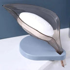 Non-slip leaf Shape Soap Box Bathroom Soap Holder Dish Storage Plate Tray Soap Holder Case Kitchen Supplies Bathroom Accessories Soap Dishes Sponge Container with Suction Cup Leaf Shape Self Draining for Bathroom Kitchen Sink Stevvex