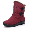 Non-Slip Snow Boots New Womens Warm Winter Boots Waterproof Shoes Winter Women Shoes Plus Velvet Cotton Boots Warm Lining Comfortable Non Slip Ankle Booties Outdoor Hiking Walking Platform Shoes Stevvex
