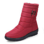 Non-Slip Snow Boots New Womens Warm Winter Boots Waterproof Shoes Winter Women Shoes Plus Velvet Cotton Boots Warm Lining Comfortable Non Slip Ankle Booties Outdoor Hiking Walking Platform Shoes Stevvex